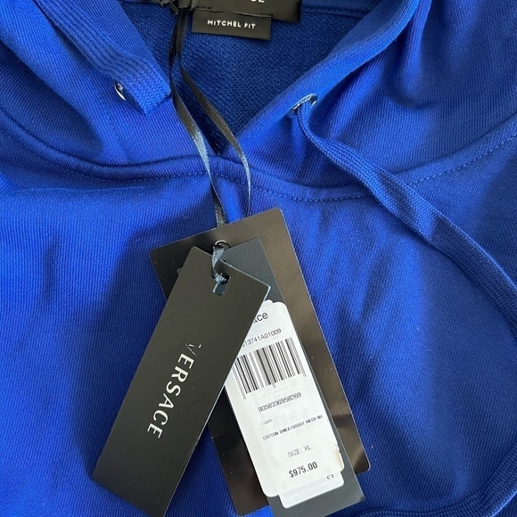 Versace Asymmetric Split Logo Hoodie - Picture 3 of 12